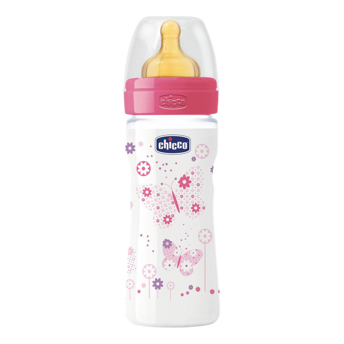 Chicco Biberon Benessere Caucciù Rosa 250ml