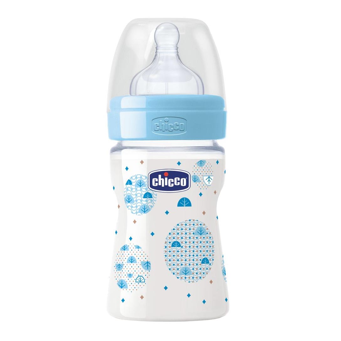 Chicco Biberon Benessere Tettarella Silicone Azzurra 150ml