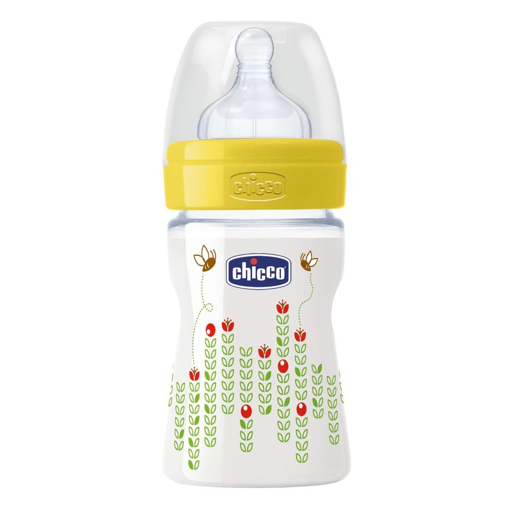 Chicco Biberon Benessere Silicone Giallo 150ml