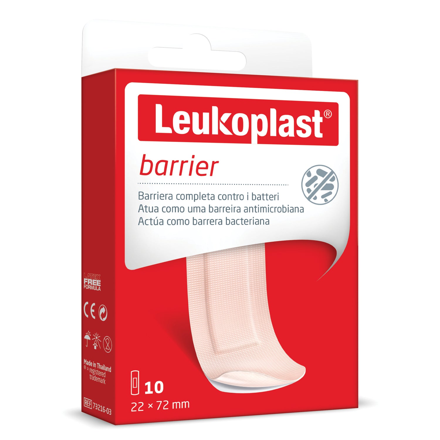 Leukoplast Barrier Cerotti Antibatterici 72mm X 22mm 10 Pezzi