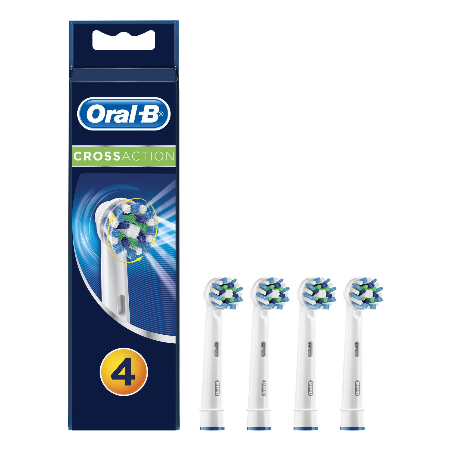 Oralb Refill Cross Action Eb 50 Testine Ricambio Spazzolino Elettrico 4 Pezzi