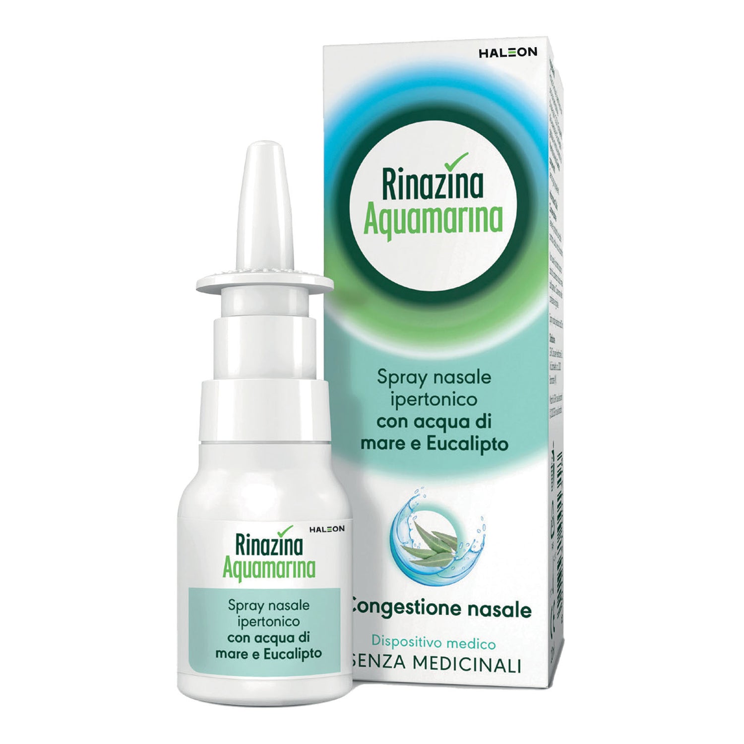 Rinazina Aquamarina Soluzione Nasale Ipertonica Con Acqua Di Mare Ed Eucalipto Spray 20ml