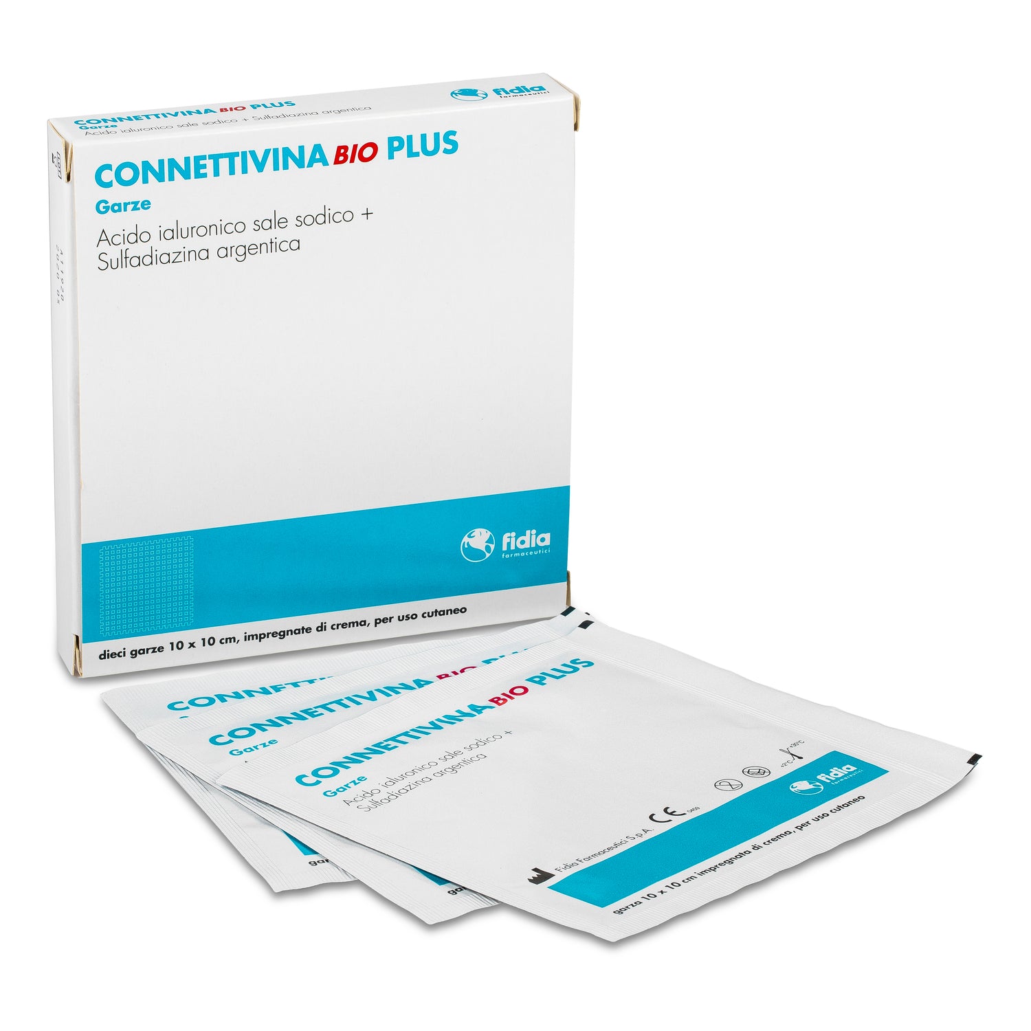 Connettivina Bio Plus Garze Impregnate 10 x 10cm 10 Pezzi