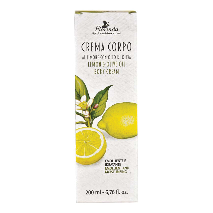 Florinda - Limone Crema Corpo Con Olio Di Oliva Emolliente Ed Idratante 200ml