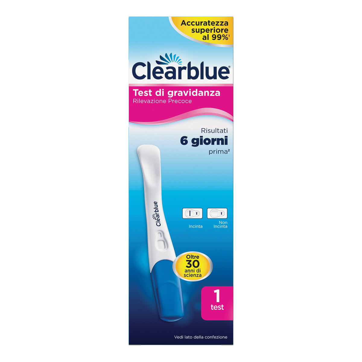 Clearblue | Test Gravidanza Early Rilevazione Precoce | 1 Test  