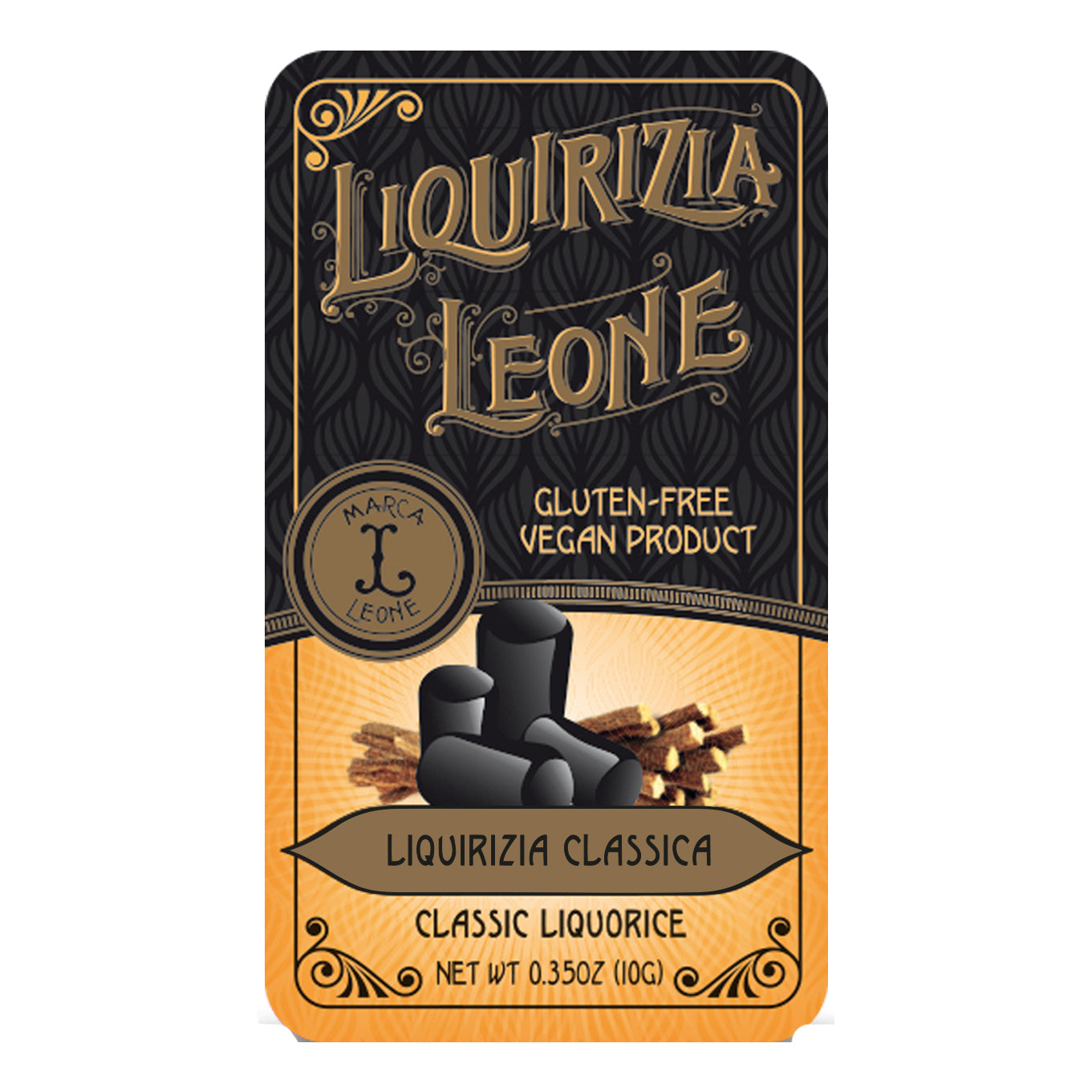 Leone Pastiglie In lattina Liquirizia Pura Tronchetti 10g
