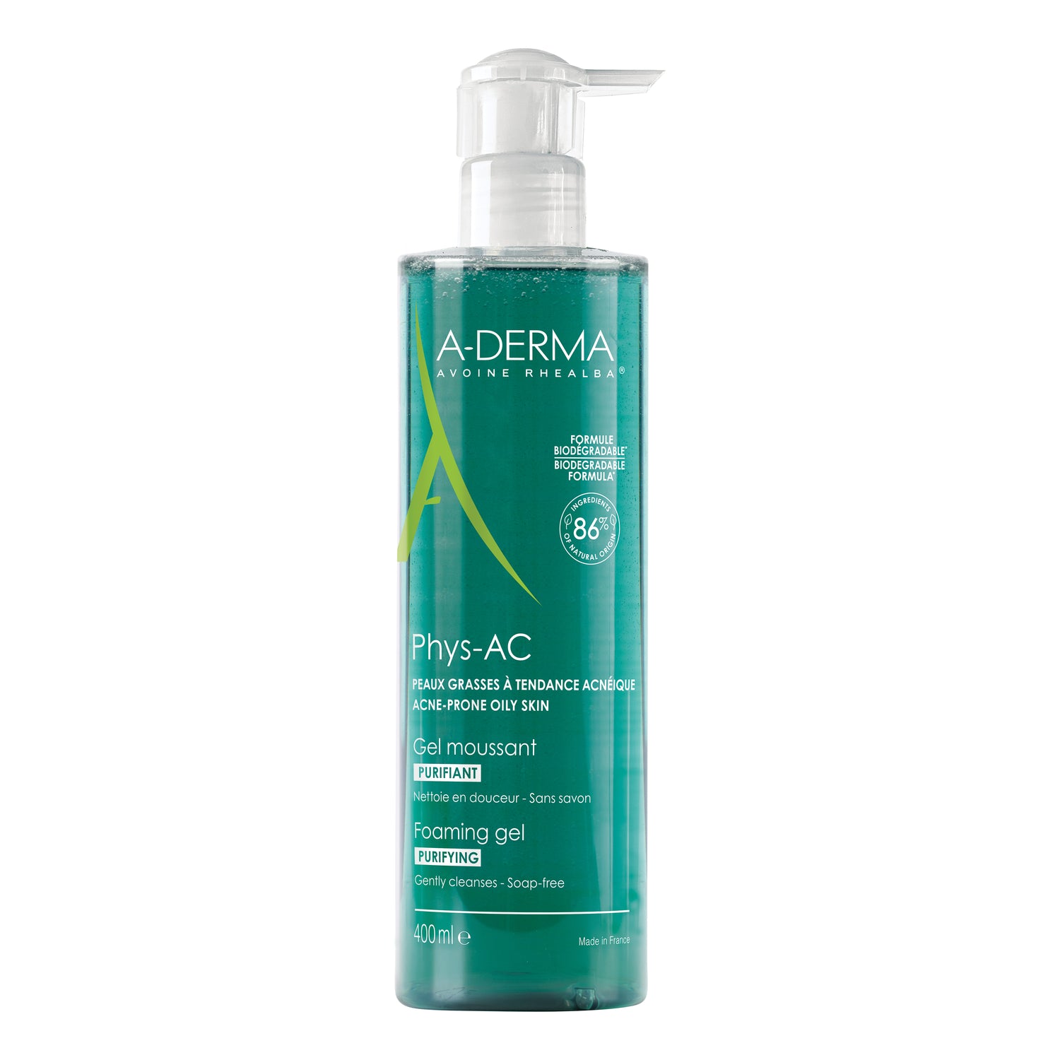 Aderma Phys-Ac Gel Detergente Pelle Acneica 400ml