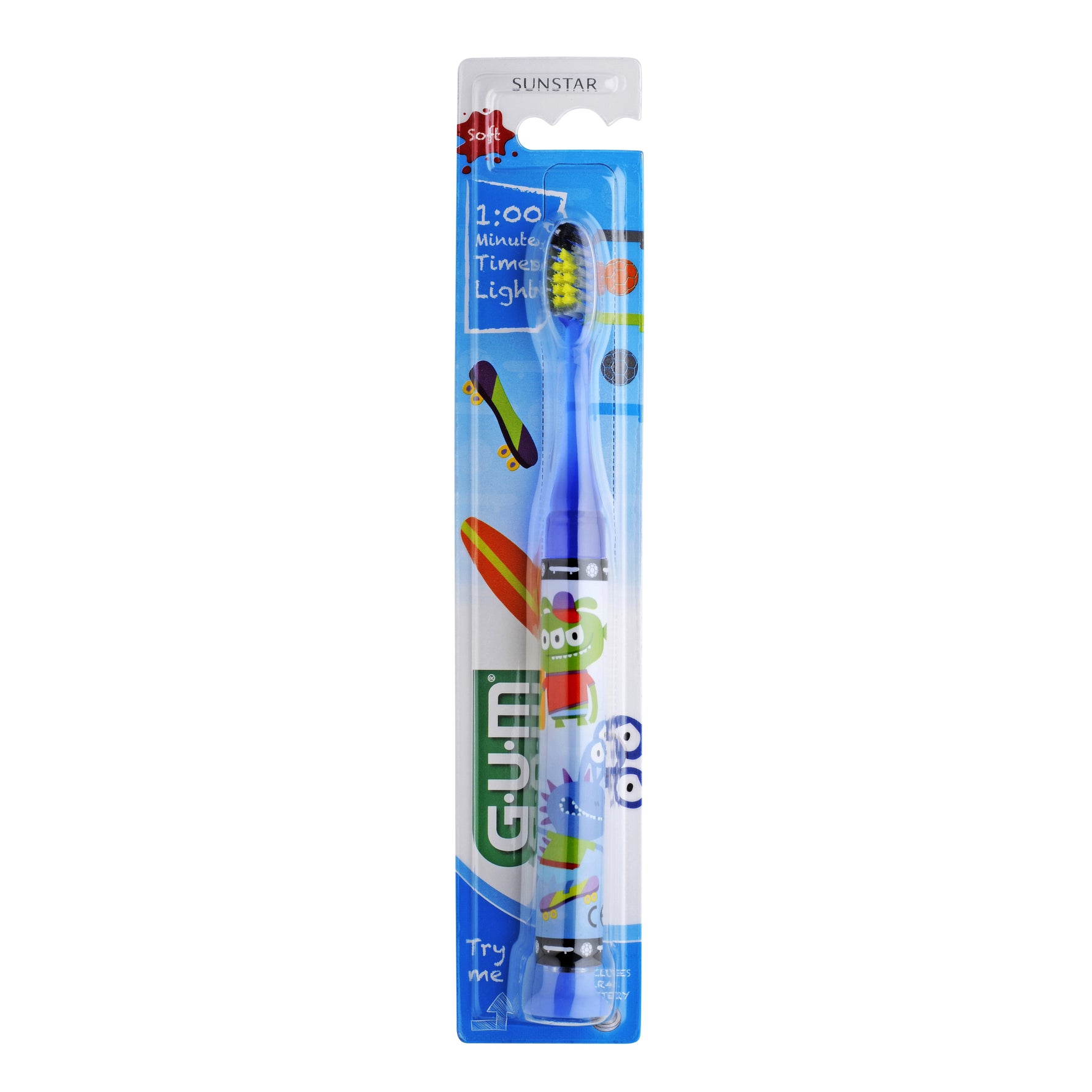GUM Light Up | Spazzolino Bambini 7-9 Anni con Timer Luminoso
