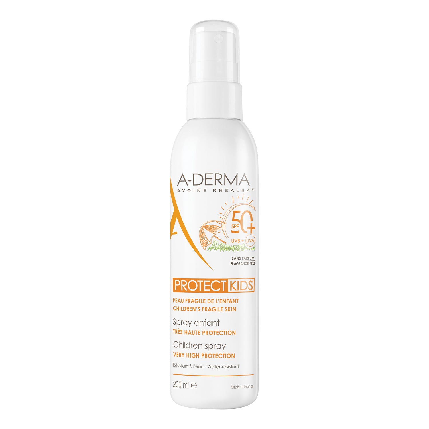Aderma Protect Kids Spray Solare Spf 50+ Protezione Molto Alta 200ml