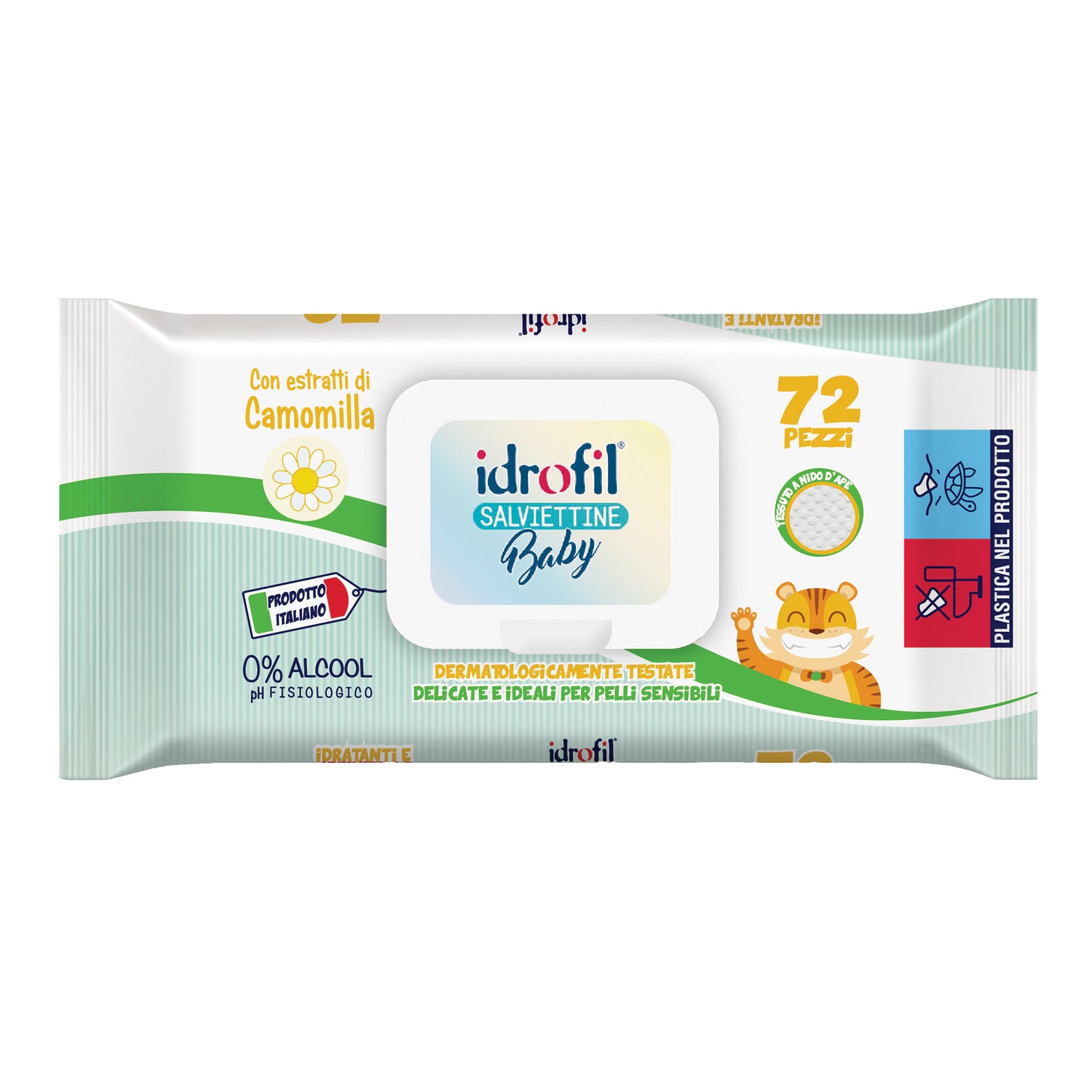 SALVIETTINE BABY CAMOMILLA 72P