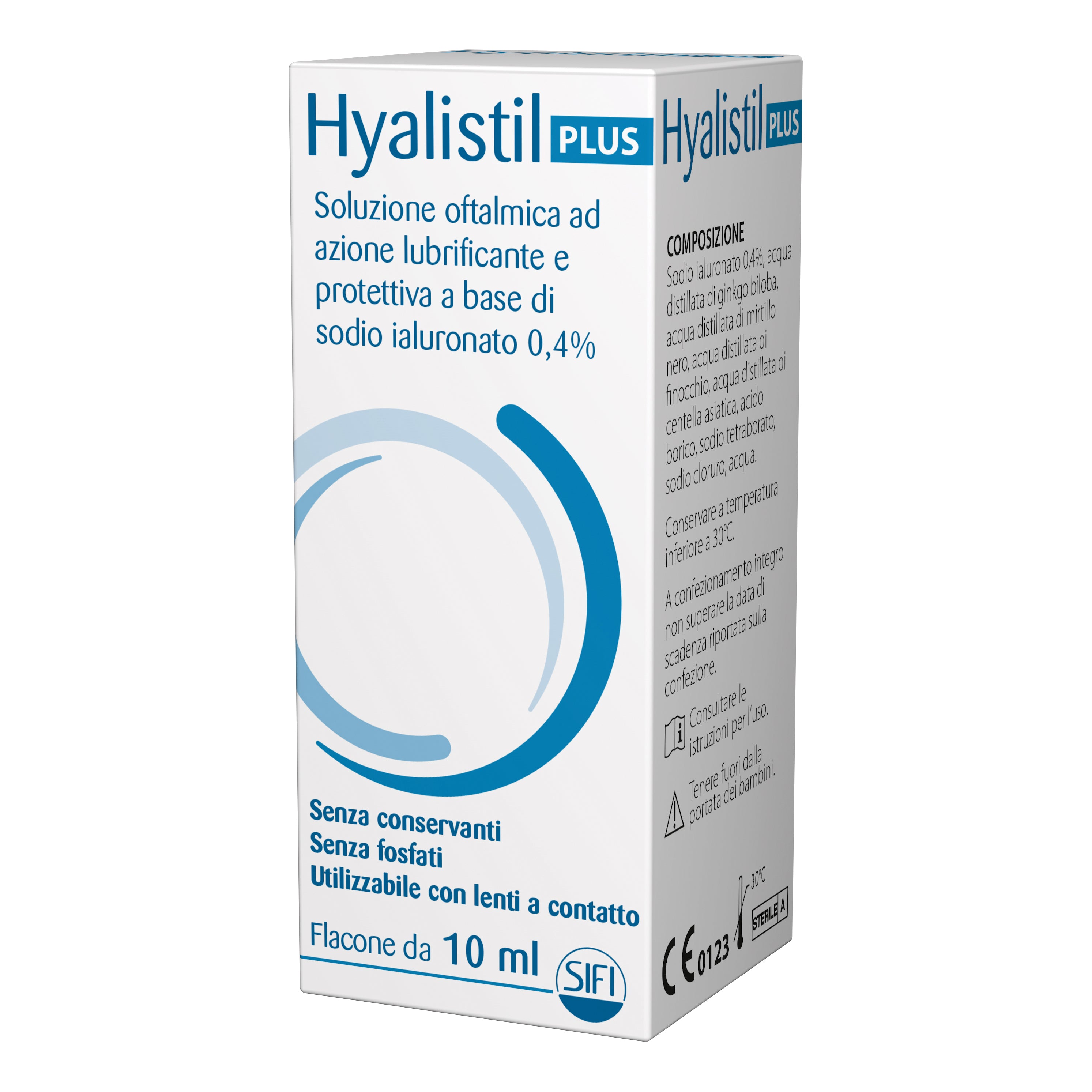 Hyalistil PLUS | Collirio Sodio Ialuronato Ginkgo Mirtillo | 10 ml