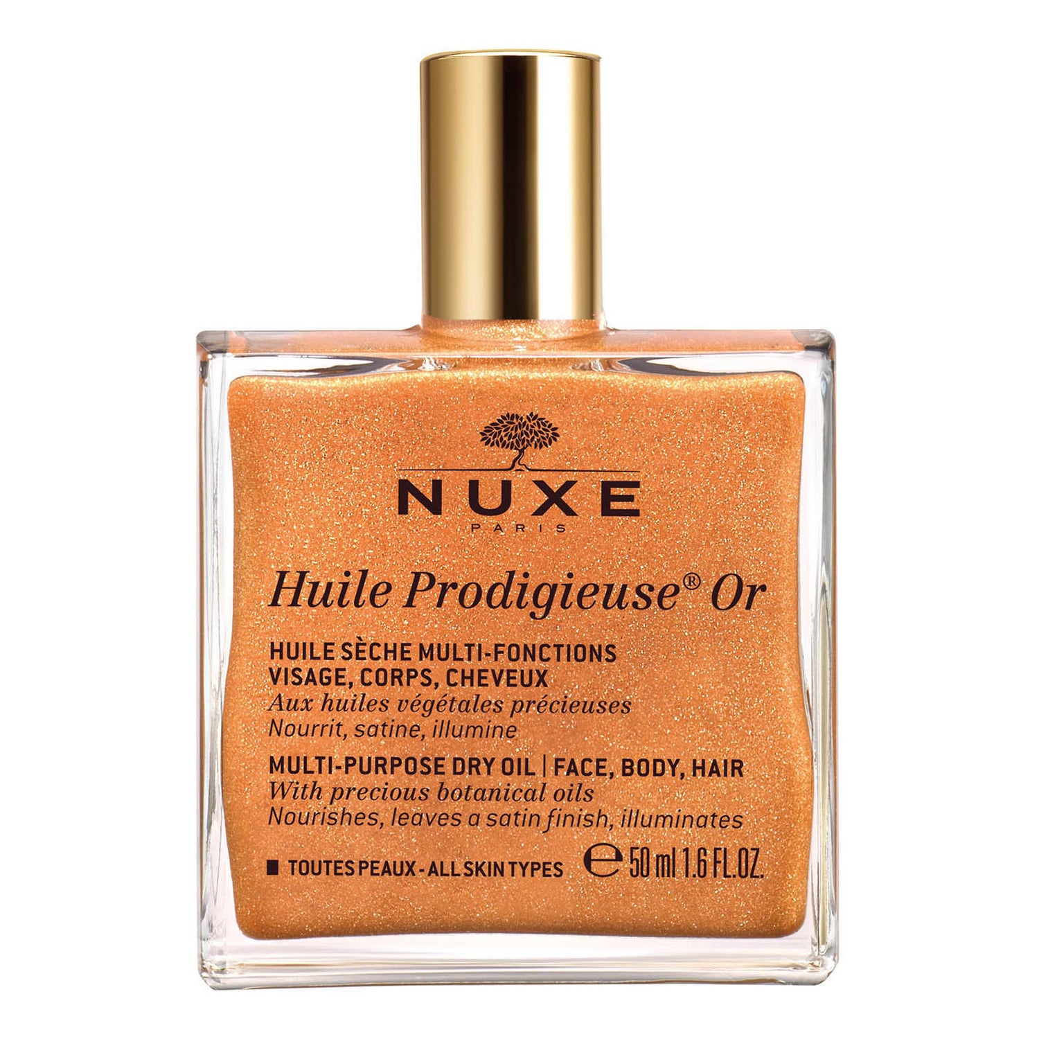 Nuxe Huile Prodigieuse Or Olio Secco Viso Corpo Capelli Scintillante Multifunzione 50 Ml