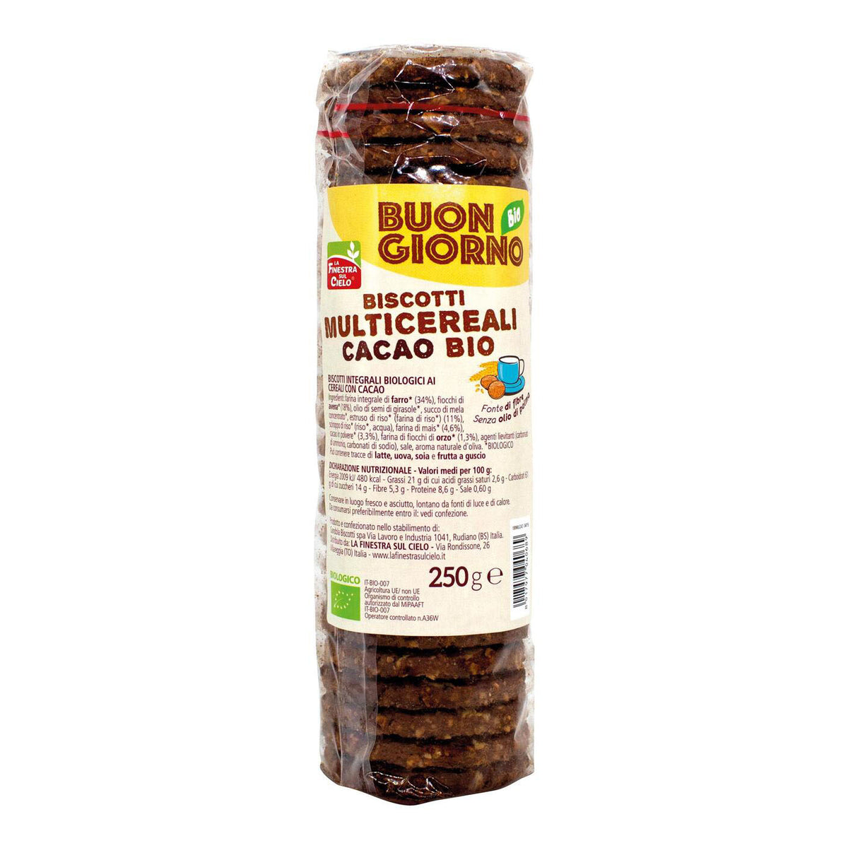 BISCOTTI MULTIC CACAO 250G BIO  