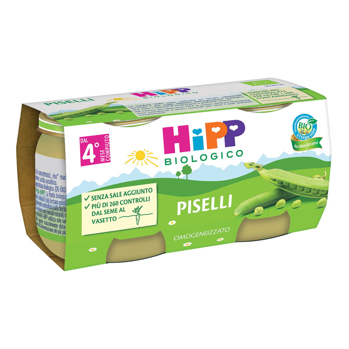 HIPP BIO OMOG PISELLI 2X80G  