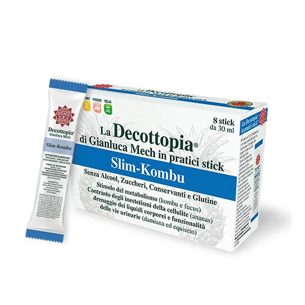 Tisanoreica Decottopia Decopocket Slim Kombu | Integratore Drenante Depurativo | 8 Stick 30 ml