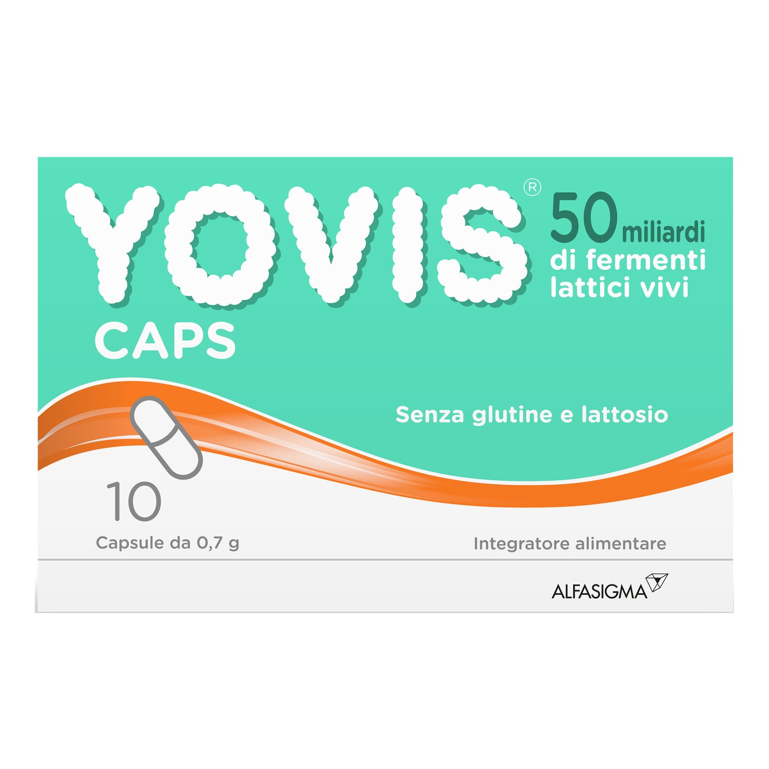 Yovis Caps 50 Miliardi Fermenti Lattici Vivi 10 Capsule Da 0,7g