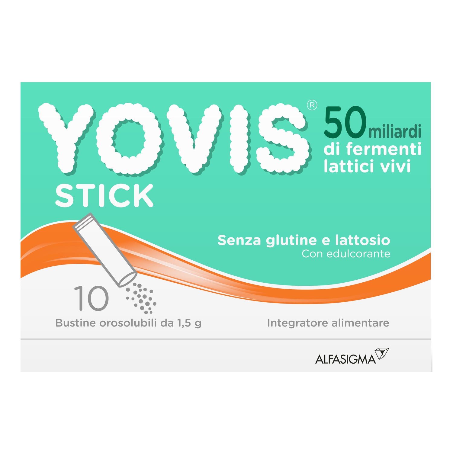 Yovis Stick | Fermenti Lattici 50 Miliardi Orosolubili | 10 Bustine