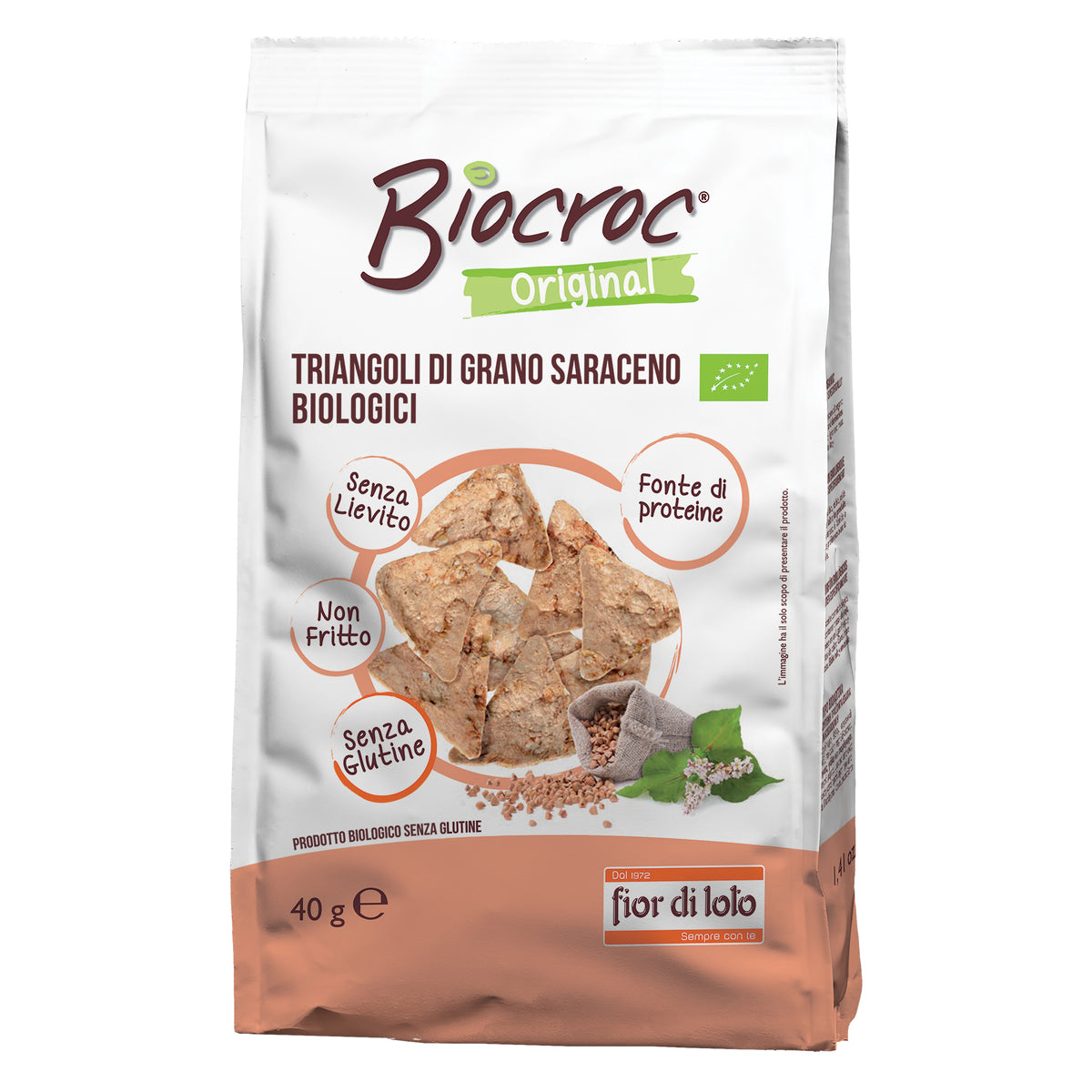 Fior Di Loto Biocroc Triangoli Grano Saraceno 40g  