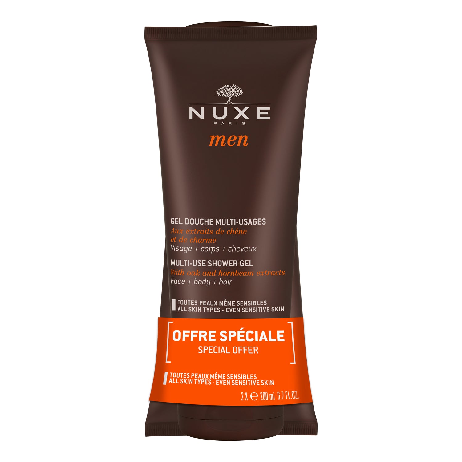 Nuxe Men Duo Gel Doccia Multi-Uso Uomo 2 x 200ml