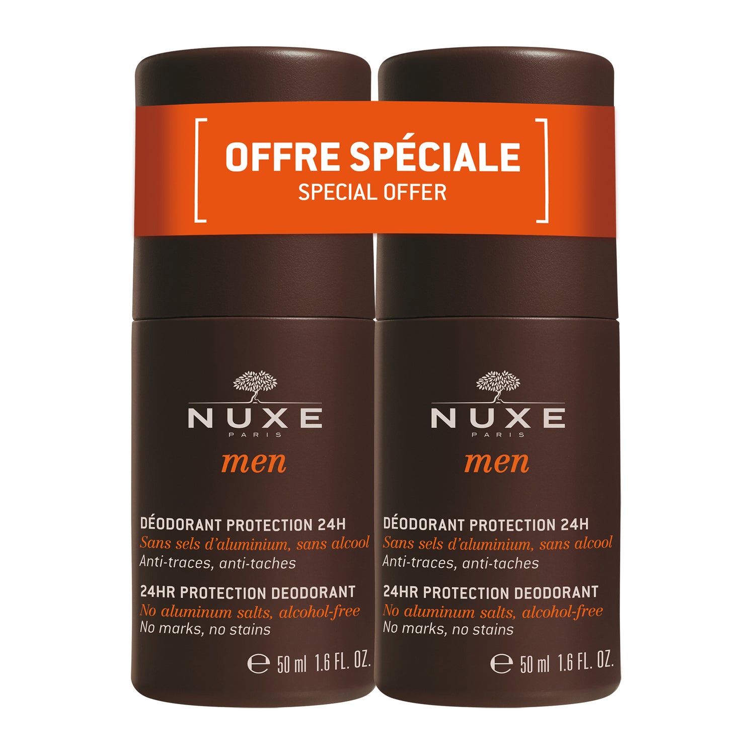 Nuxe Men Duo Deodorante Uomo Protezione 24 Ore 2x50ml