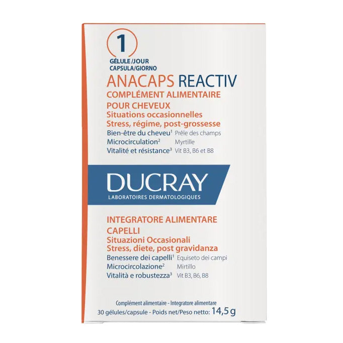 Ducray Anacaps Reactiv Caduta Capelli Occasionale Confezione Tripla 3 x 30 Capsule