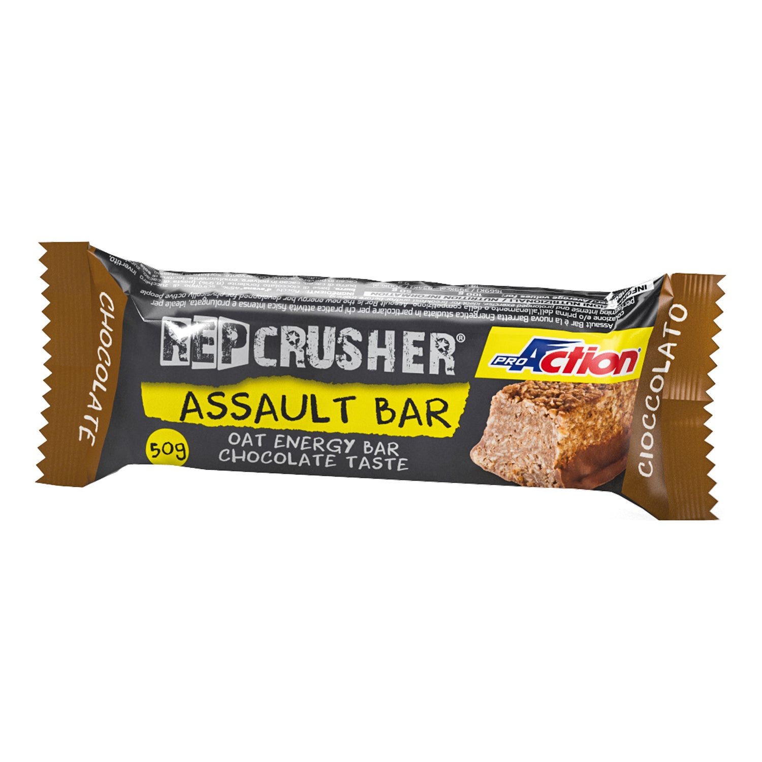Proaction Rep Crusher Assault Barretta Energetica Gusto Cioccolato 50g