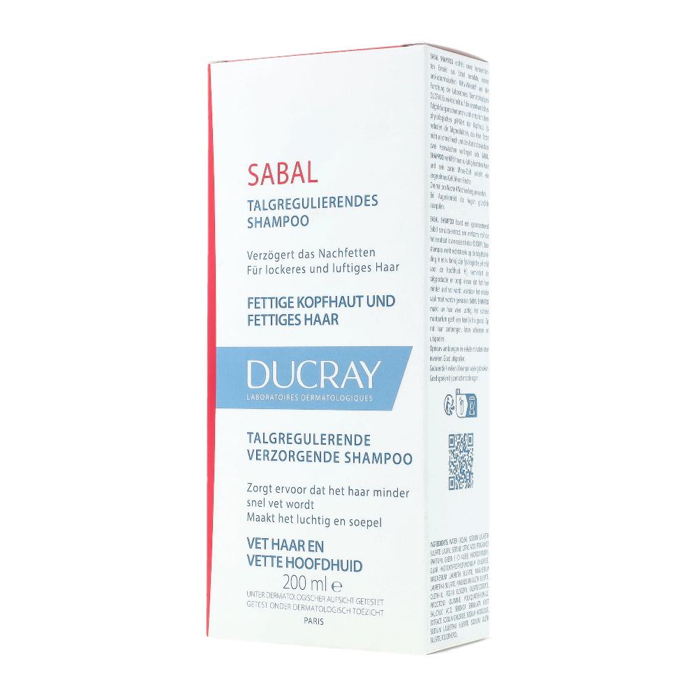 Ducray Sabal | Shampoo Sebo-Regolatore Capelli Grassi | 200 ml  