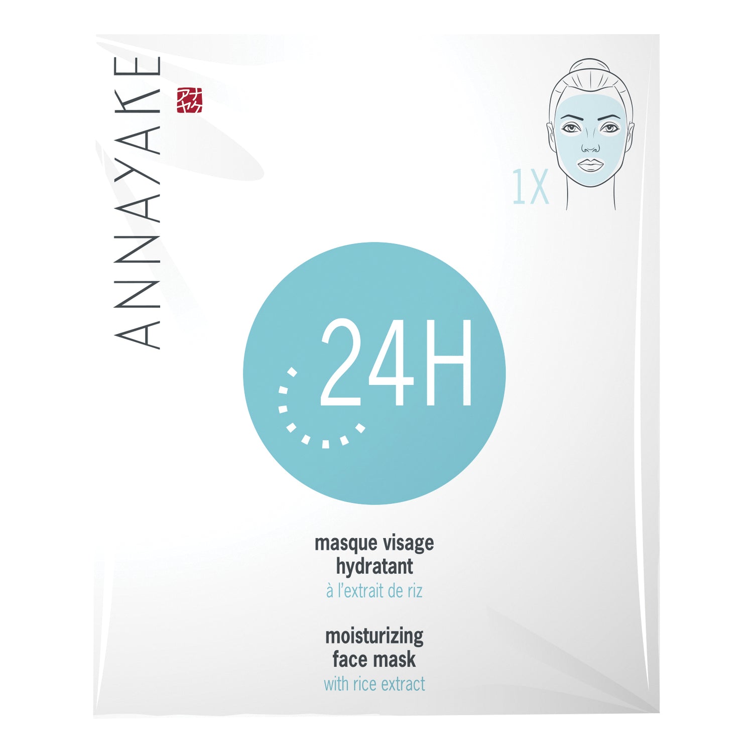 Annayake 24h Masque Visage Hydratant à L'Extrait De Riz - Maschera Viso Idratante Con Estratti Di Riso 20ml