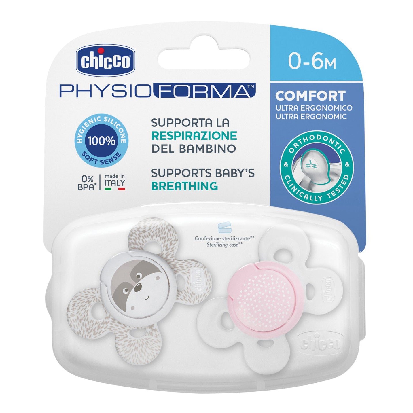 CH SUCCH COMF GIRL SIL 2-6M 2P