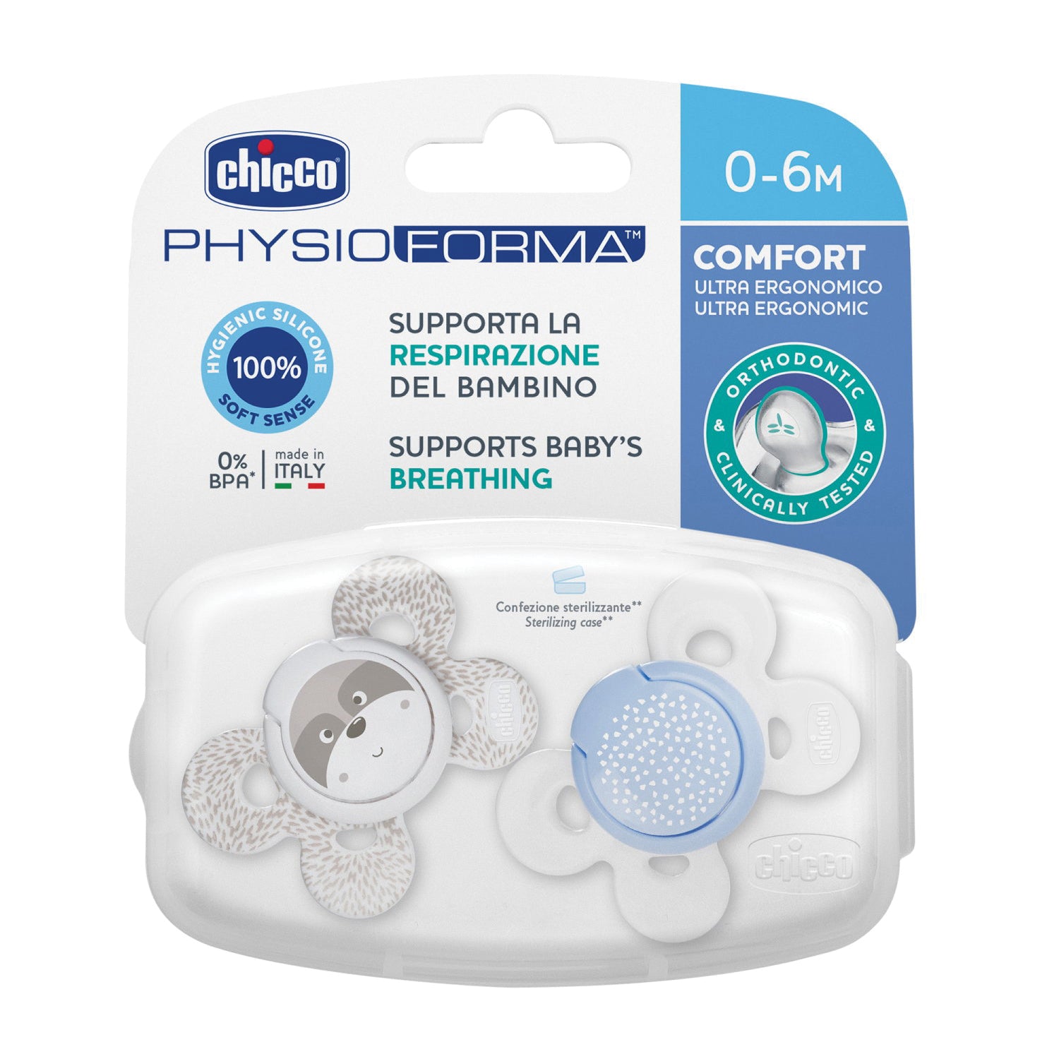 CH SUCCH COMF BOY SIL 2-6M 2P
