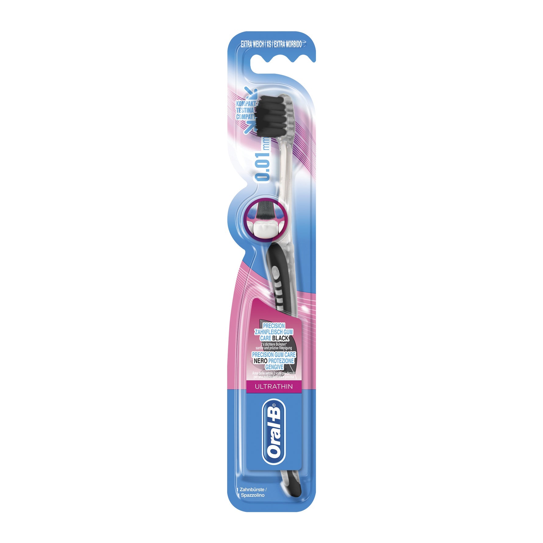 Oralb Spazzolino Extra Morbido Ultrathin Nero
