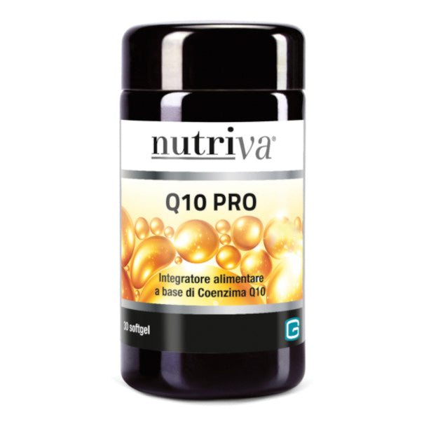 Nutriva Q10 Pro | Integratore Coenzima Q10 Antiossidante | 30 Softgel  