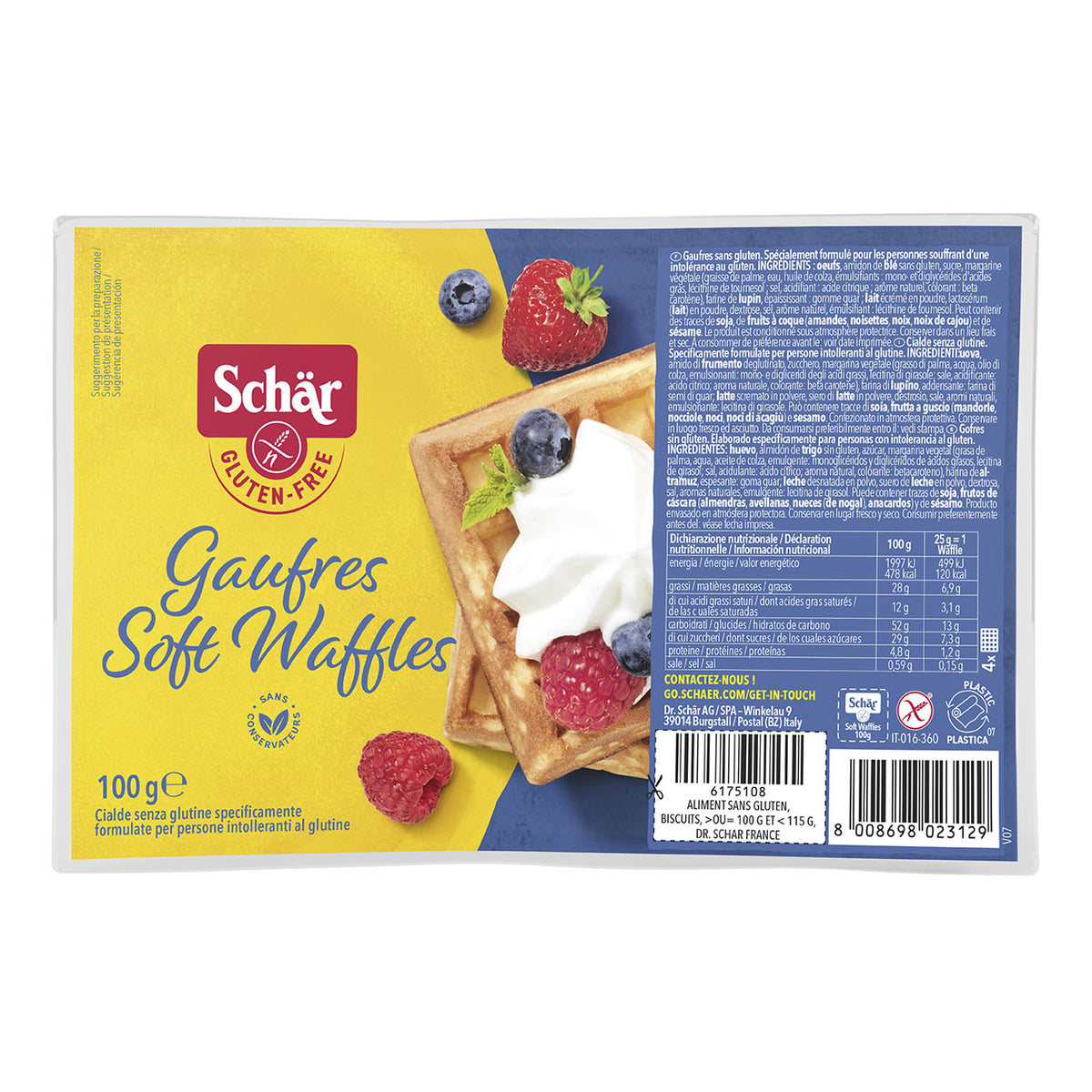 SCHAR GAUFRE SOFT WAFFLES 100G  