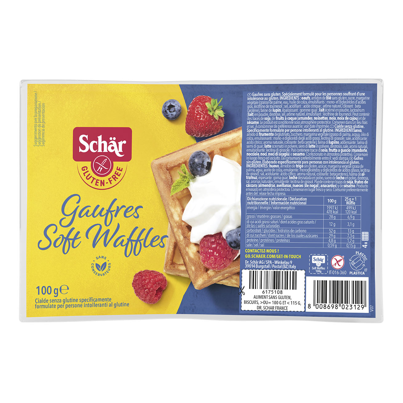 SCHAR GAUFRE SOFT WAFFLES 100G
