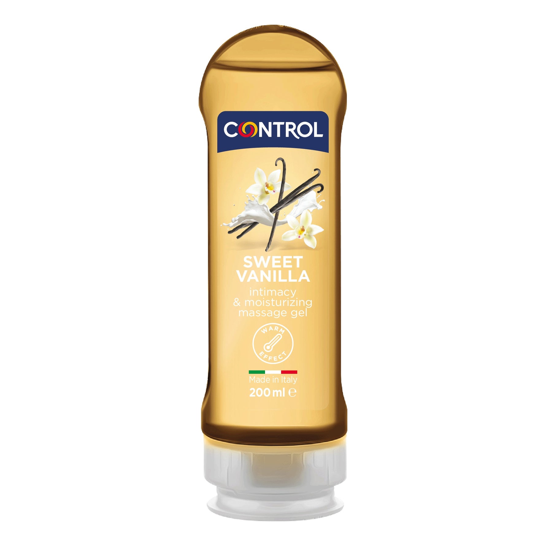 Control Gel Massaggio Madagascar Sweetness | Gel 2in1 Massaggio Lubrificante Effetto Calore Aroma Vaniglia | 200 ml
