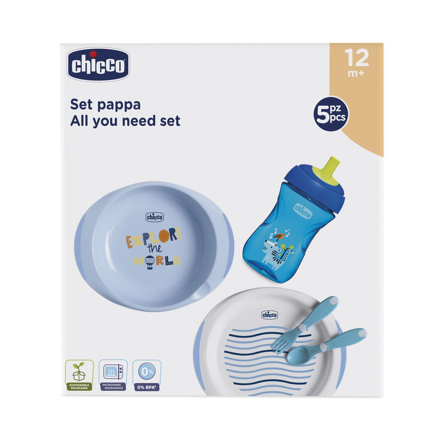 CH SET PAPPA 12M+ AZZURRO
