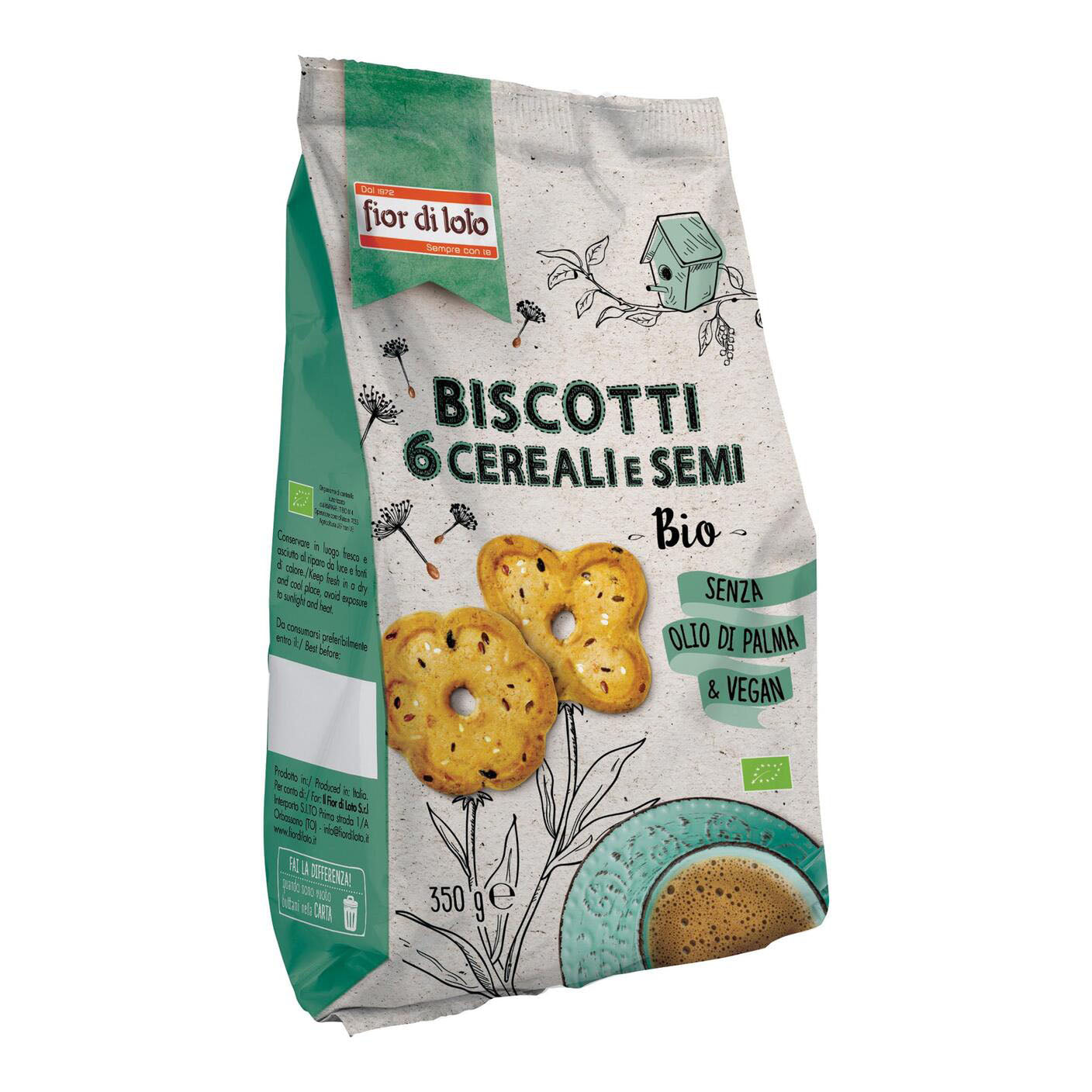 BISCOTTI 6 CEREALI E SEMI 350G
