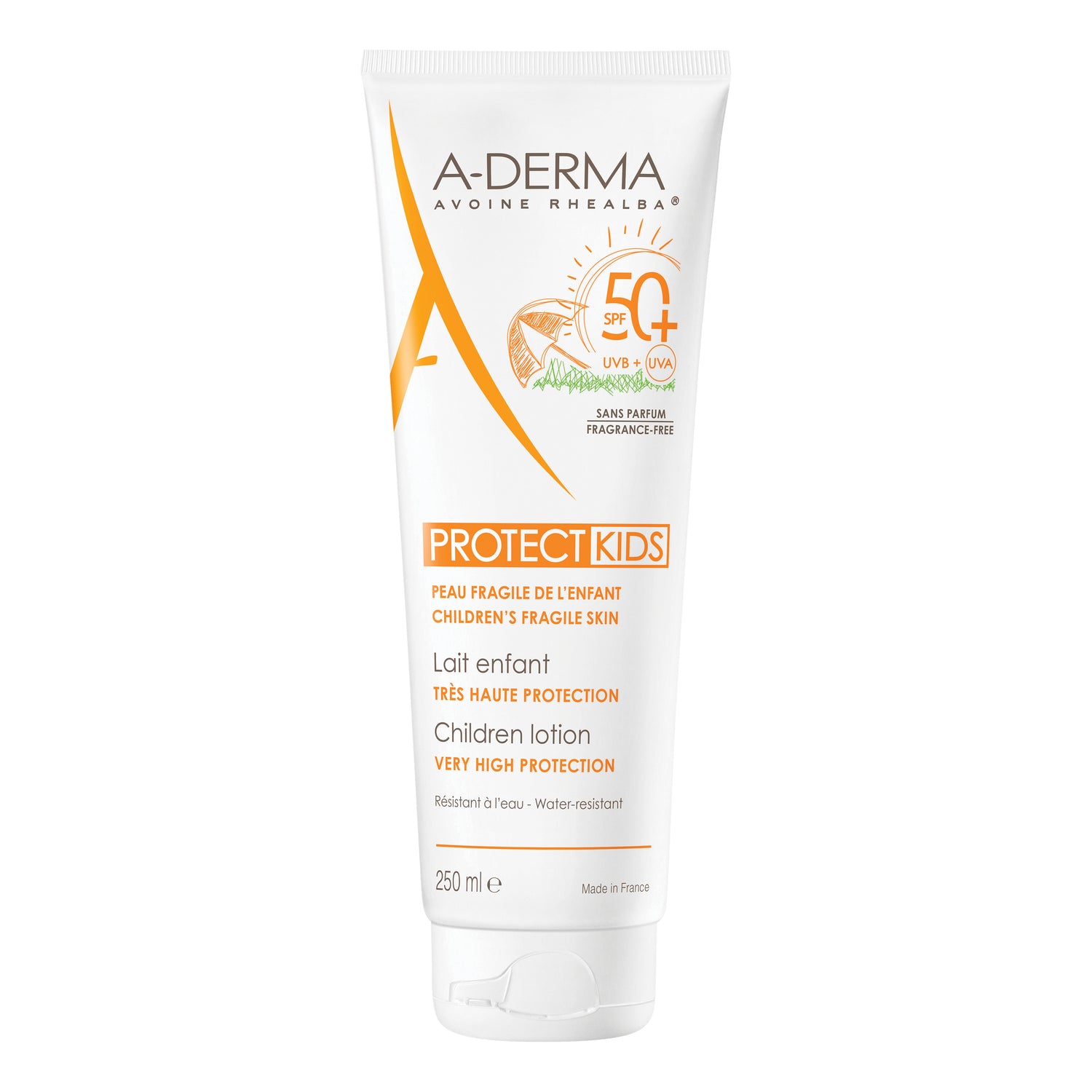 Aderma Protect Latte Solare Kids Spf 50+ Protezione Molto Alta 250ml