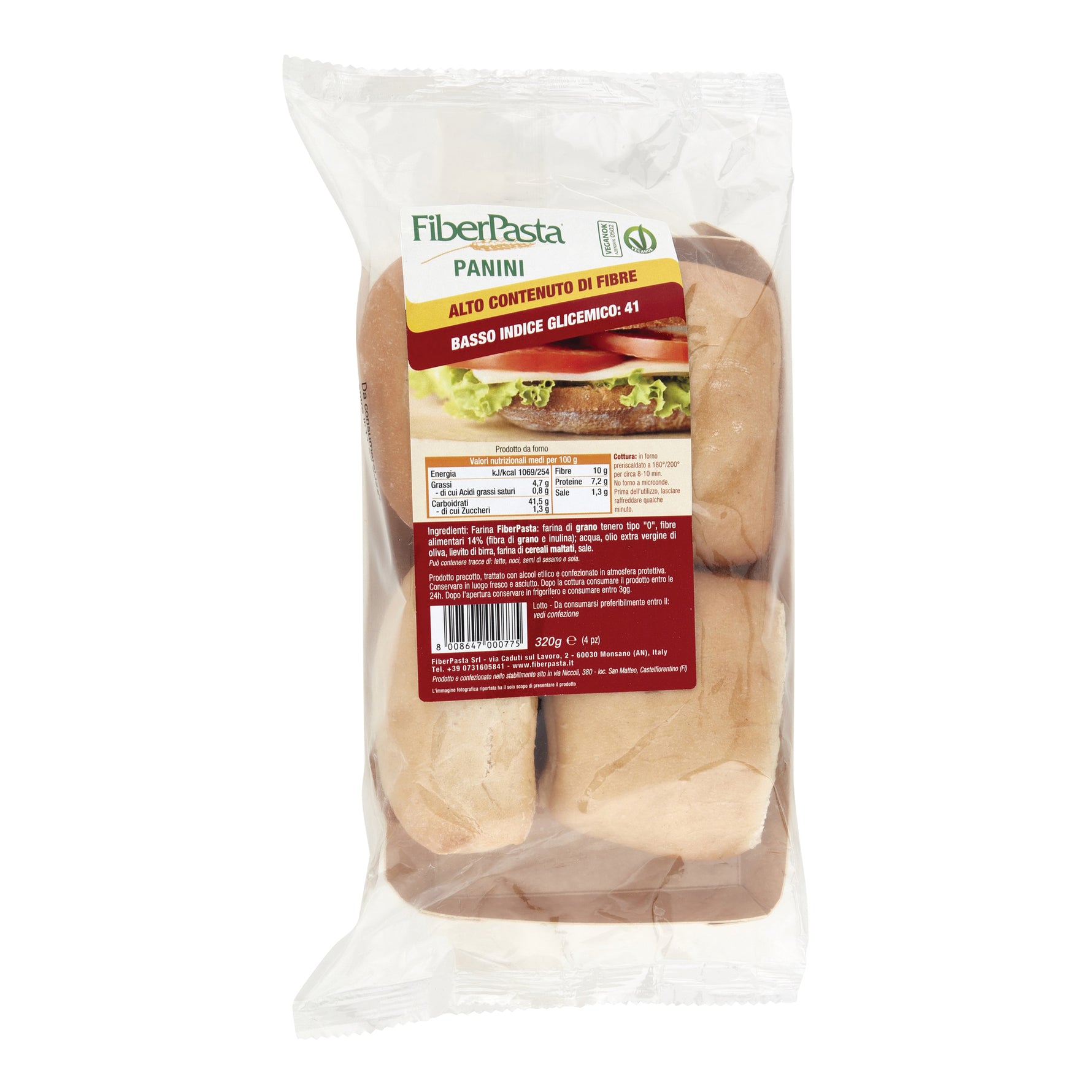 FIBERPASTA PANINI FIBRE 4X80G
