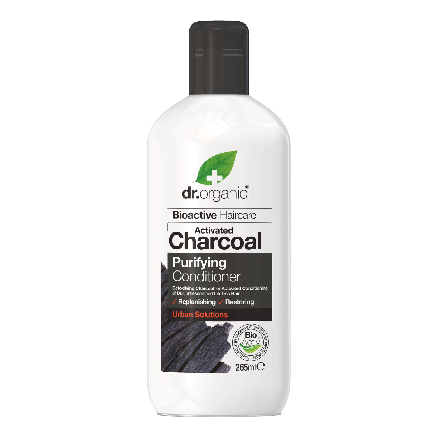 Dr. Organic Charcoal | Balsamo Capelli Grassi Purificante Carbone Attivo | 265 ml