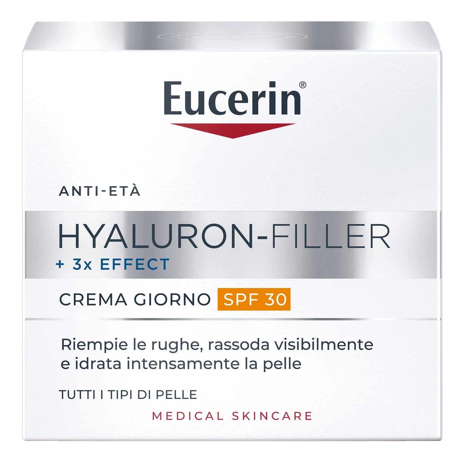 Eucerin Hyaluron-Filler + 3x Effect Crema Giorno Spf30 Anti-Età Tutti I Tipi Di Pelle 50ml