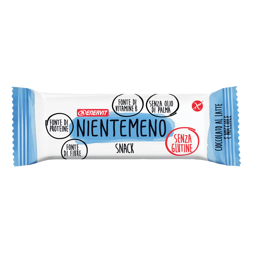 Enervit Nientemeno Snack Barretta Cioccolato Al Latte E Nocciole 3 X 33g