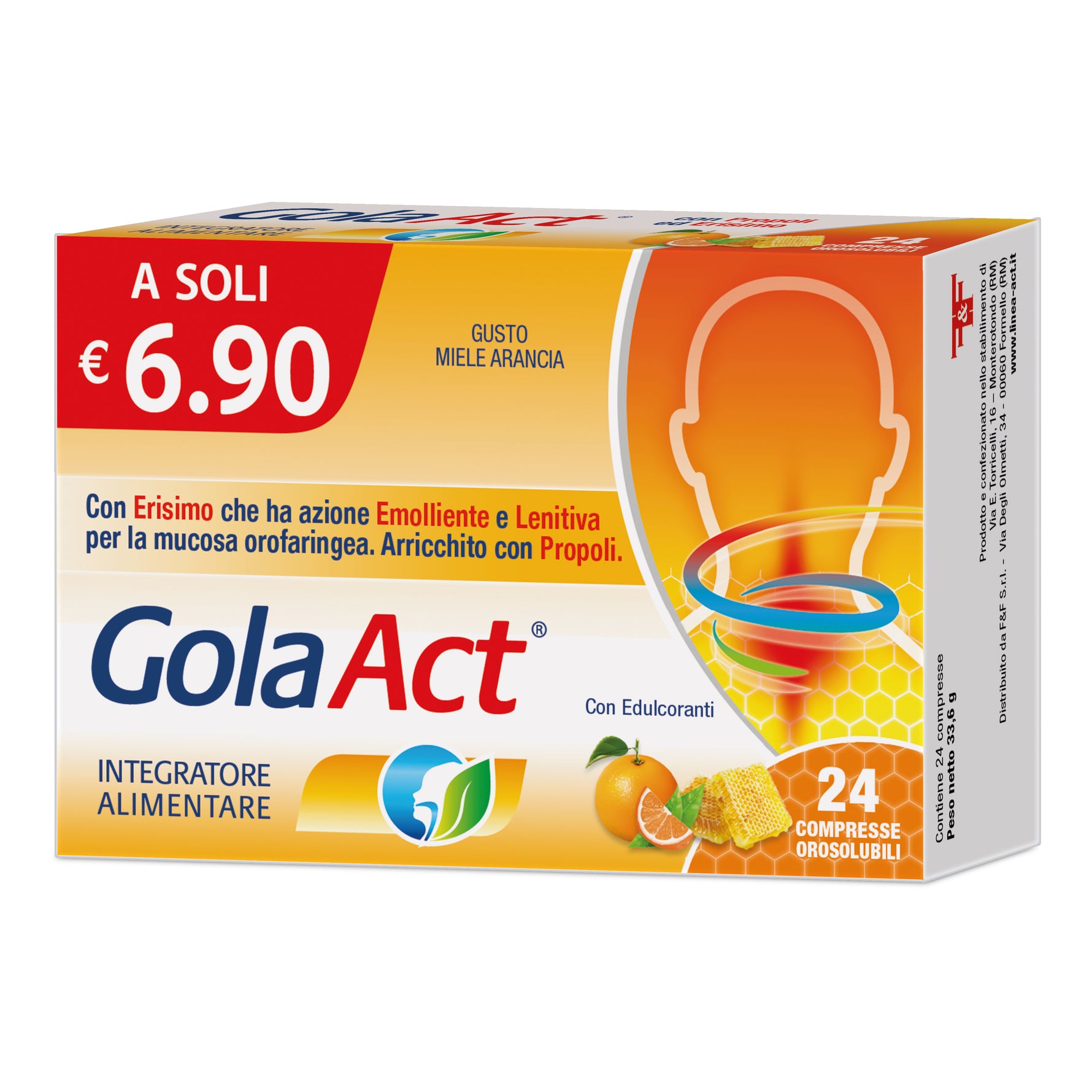 GOLA ACT MIELE ARANCIA 24CPR
