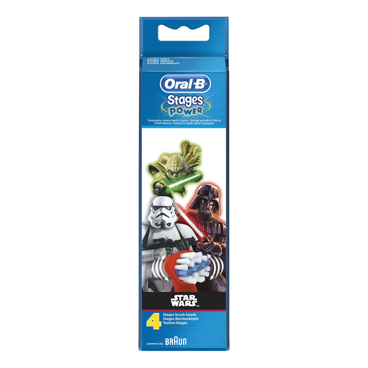 Oral-B Testine Ricambio EB10 kids Star Wars 4 Pezzi