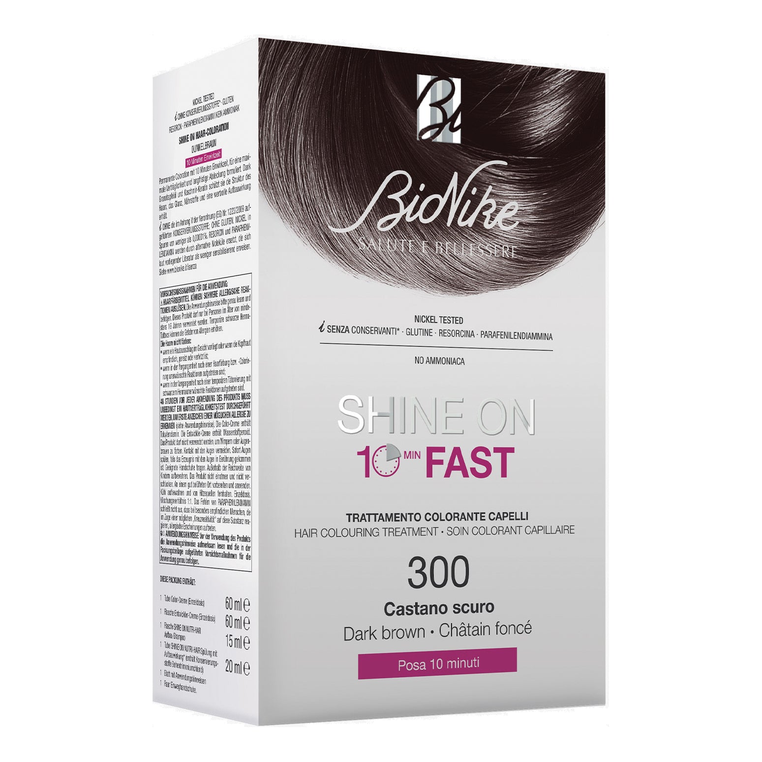 Bionike Shine On Fast Tintura Capelli Colore 300 Castano Scuro
