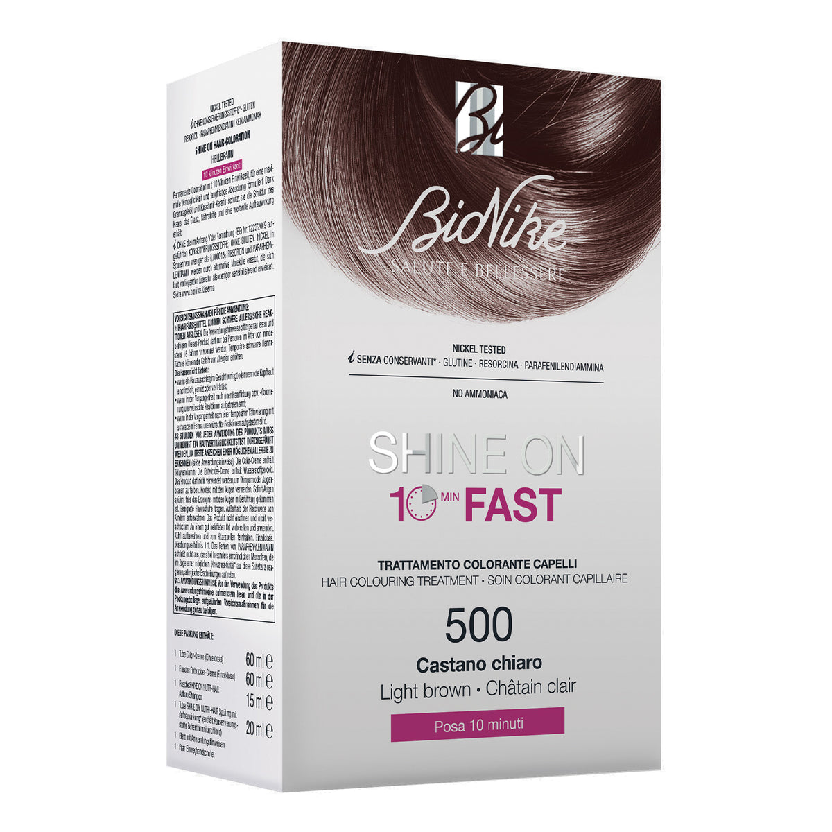 Bionike Shine On Fast Tintura Capelli Colore 500 Castano Chiaro  