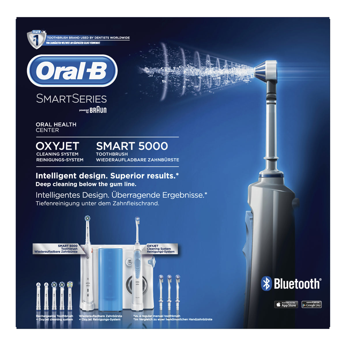 Oral-B Oral Center - Idropulsore OC601 Oxyjet md20 + Spazzolino Elettrico Smart 5000  