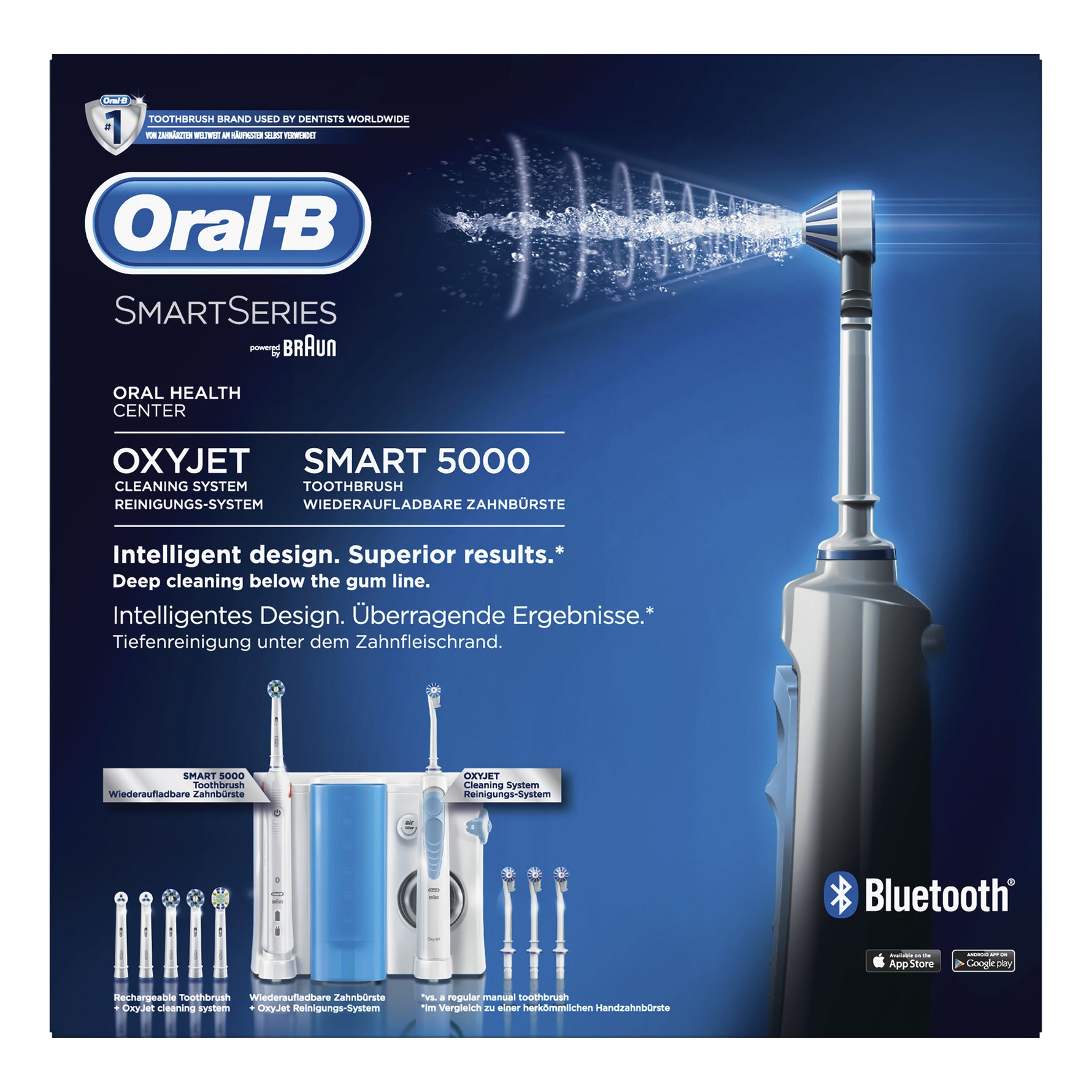 Oral-B Oral Center - Idropulsore OC601 Oxyjet md20 + Spazzolino Elettrico Smart 5000
