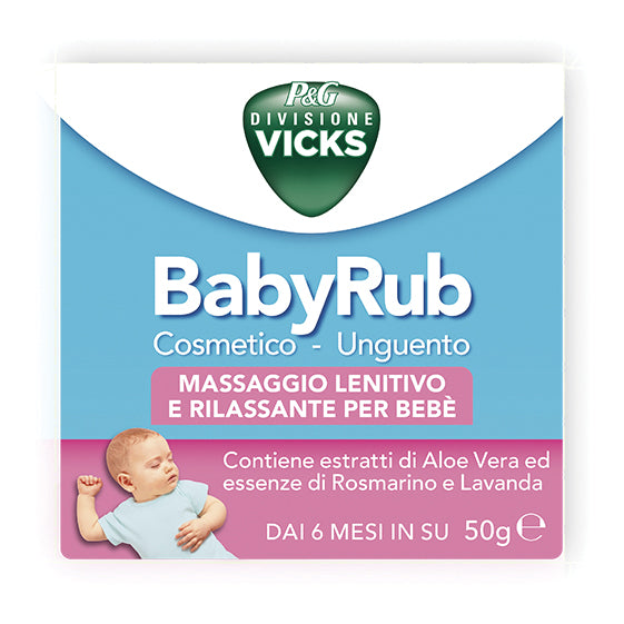 Vicks BabyRub | Unguento Lenitivo e Rilassante per Bebè | 50g