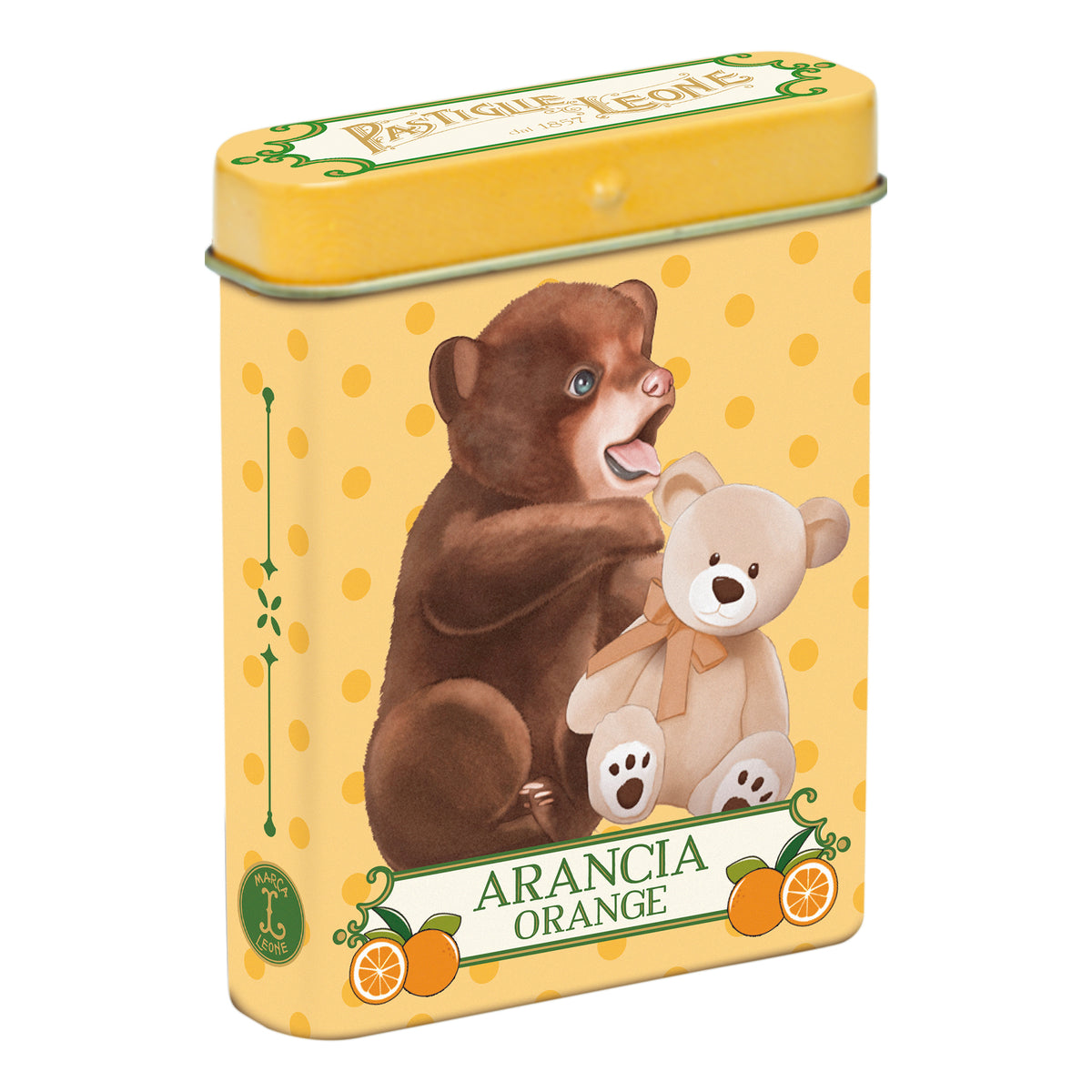 Leone Pastiglie In Lattina Teneri Cuccioli Wild Pastiglie Arancio 15g Orso  